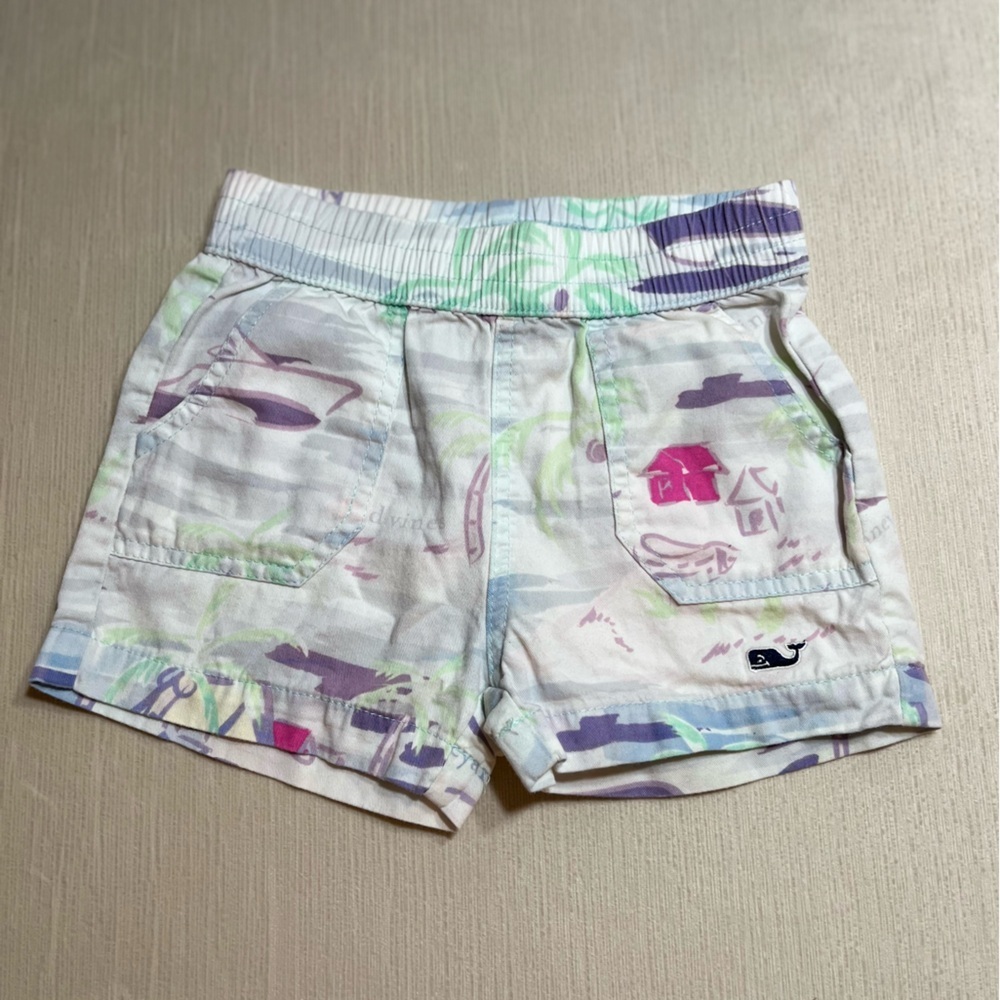 Vineyard Vines Shorts - Baby Girls 3-6 Months - Pastel Patterned